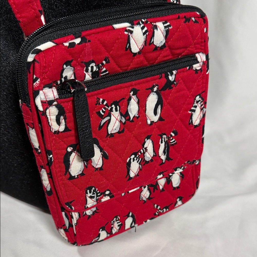 Vera Bradley Red Penguin Crossbody Bag - Picture 2 of 3